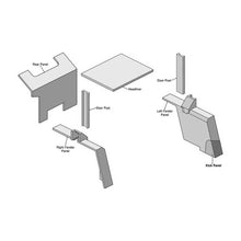 K&M Mfg Lower Cab Kit for Case 2090 Series Tractors | Black Basketweave Vinyl