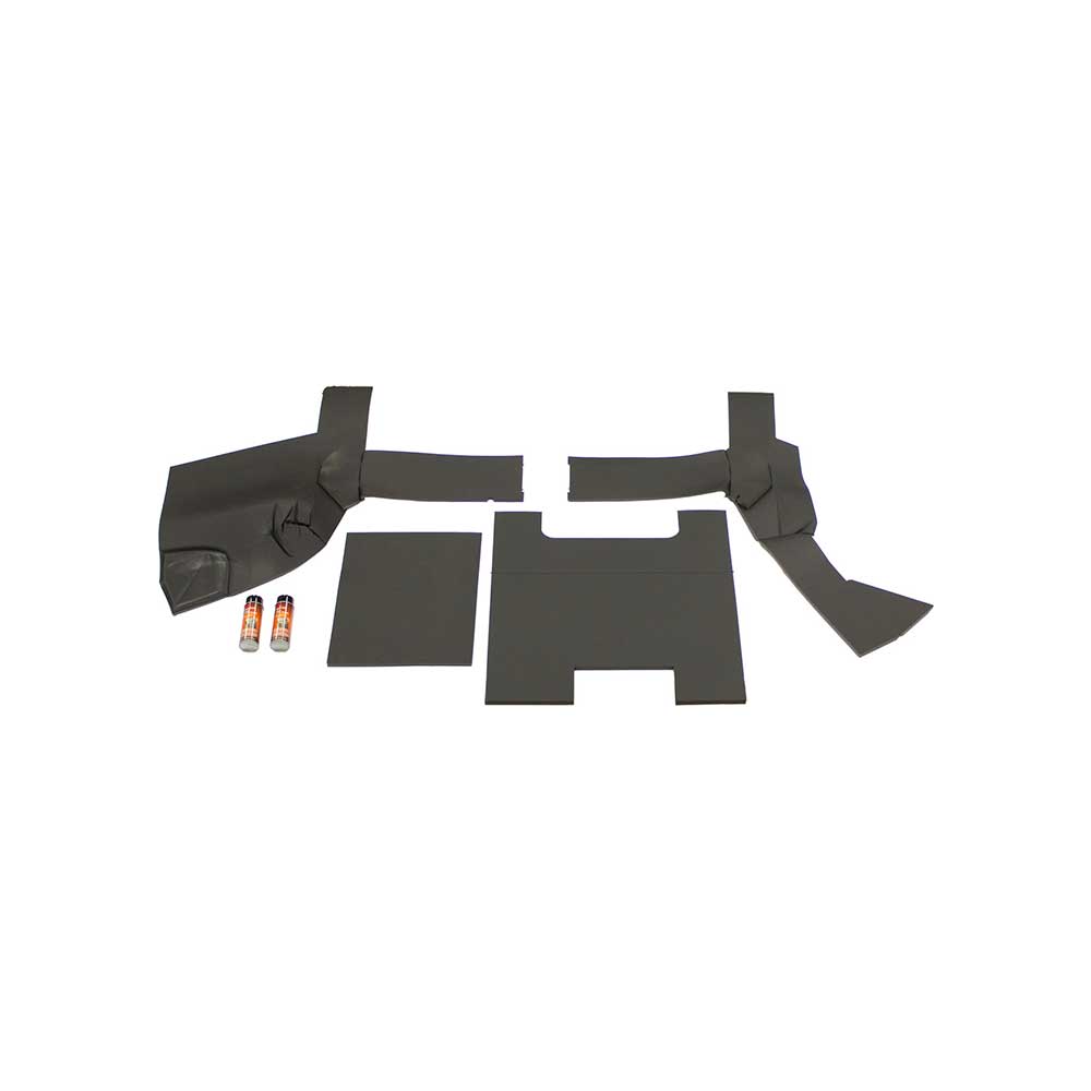 K&M Mfg Lower Cab Kit for Case 2390 Series Tractors | Black Basketweave Vinyl