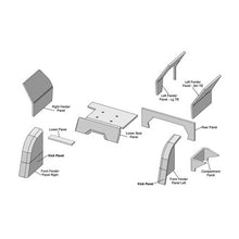 K&M Mfg Lower Cab Kit for New Holland-Ford 6700 Series Tractors | Black Vinyl