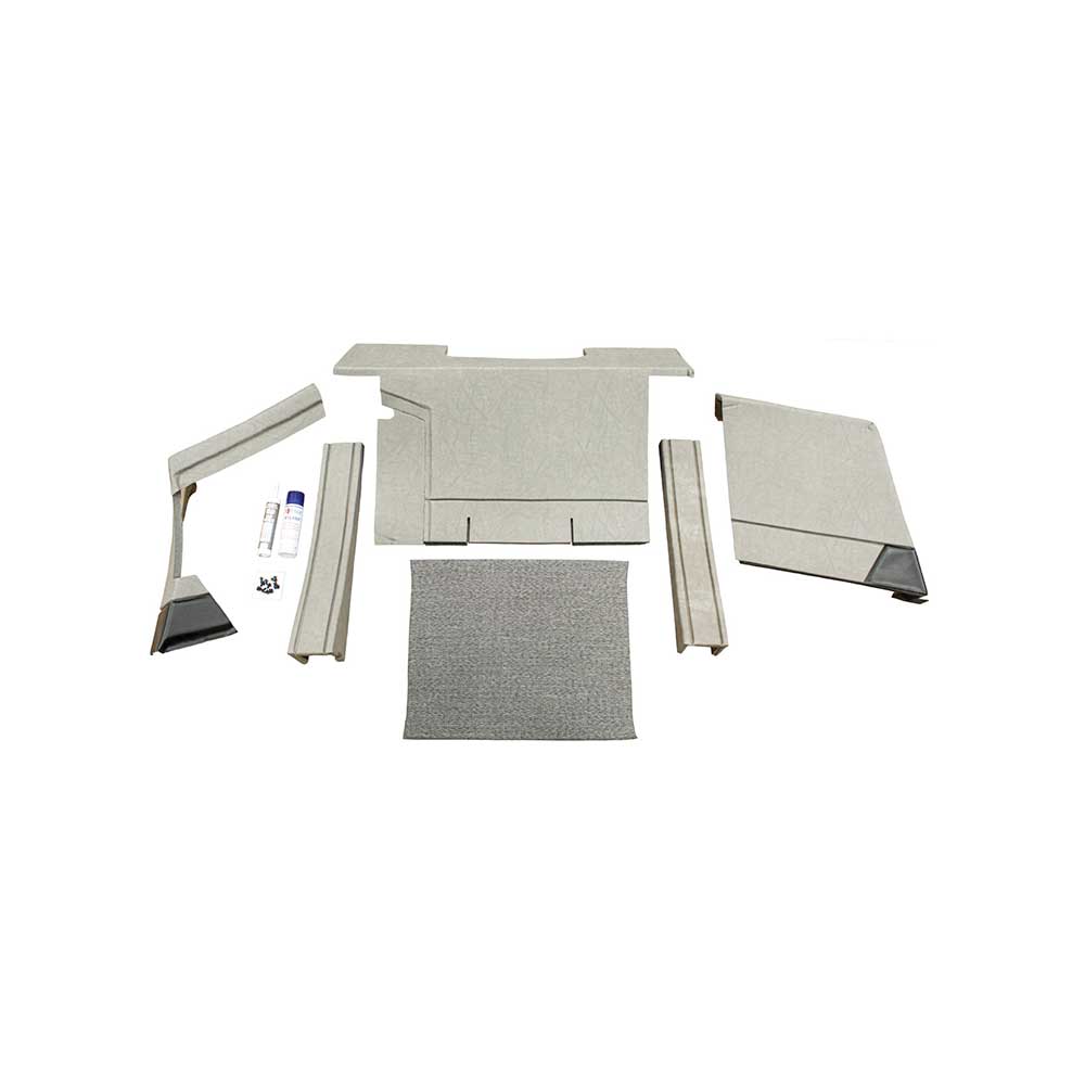 K&M Mfg Qwik Fit Lower Cab Kit for Case 94 Series Tractor | With Corner Posts | Berkshire Gray Vinyl
