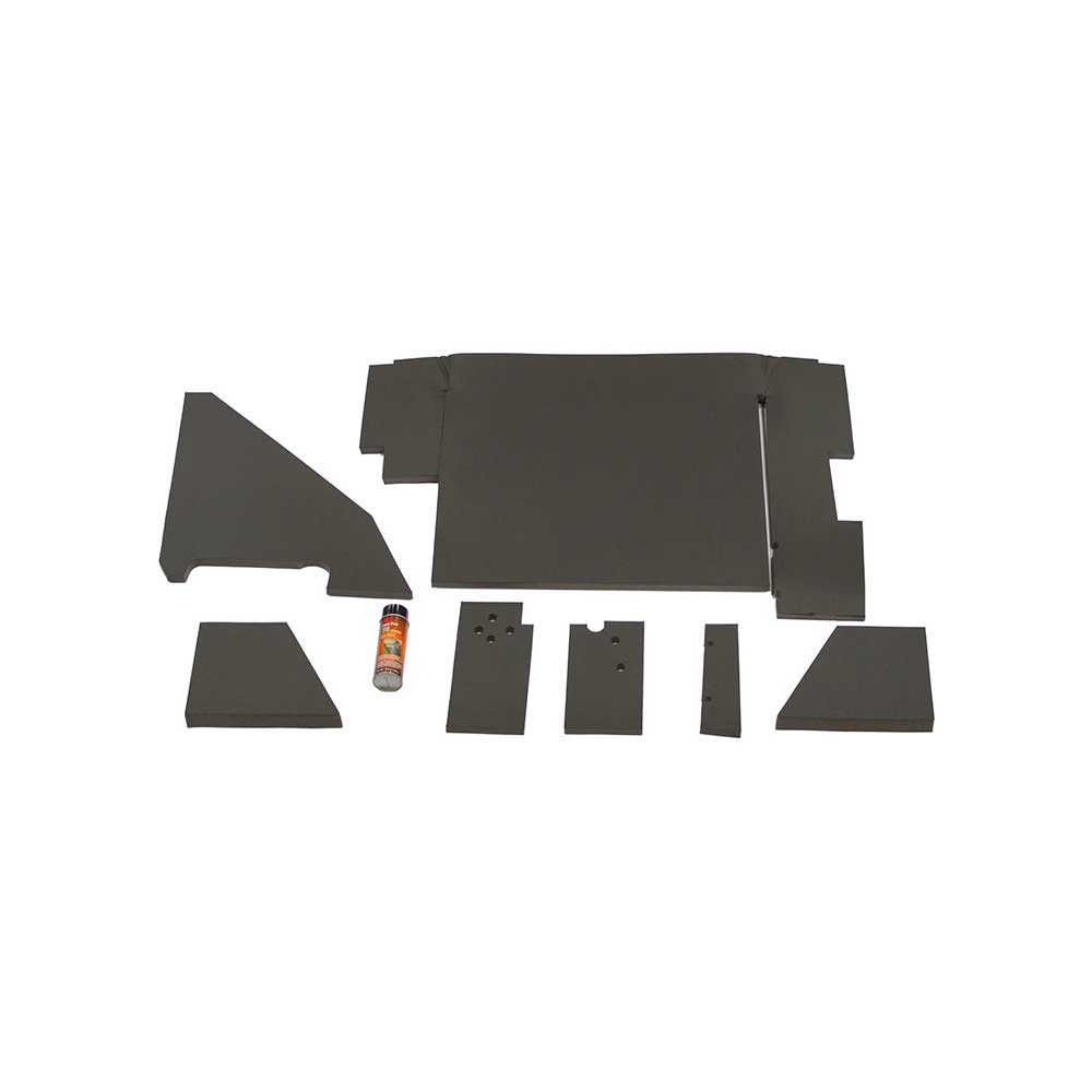 K&M Mfg Lower Cab Kit for International Harvester 88 Series Tractors | Black Basketweave Vinyl