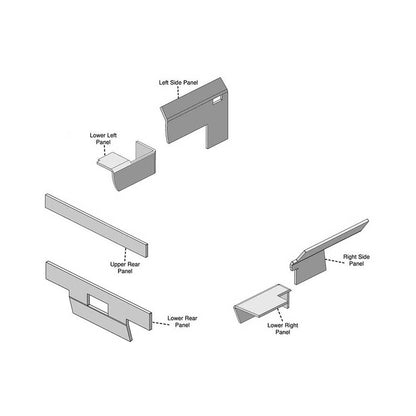 K&M Mfg Lower Cab Kit for John Deere 30 Series 4WD Tractors | Black Vinyl