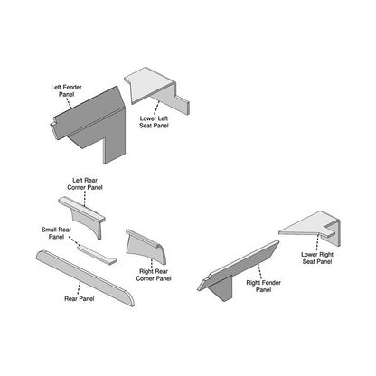 K&M Mfg Lower Cab Kit for John Deere 30 Series Late Model Tractors | Black Vinyl