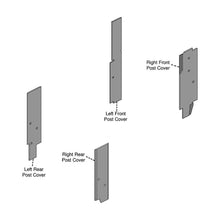 K&M Mfg Corner Post Kit for John Deere 40 Series 4WD Tractors | Black Vinyl