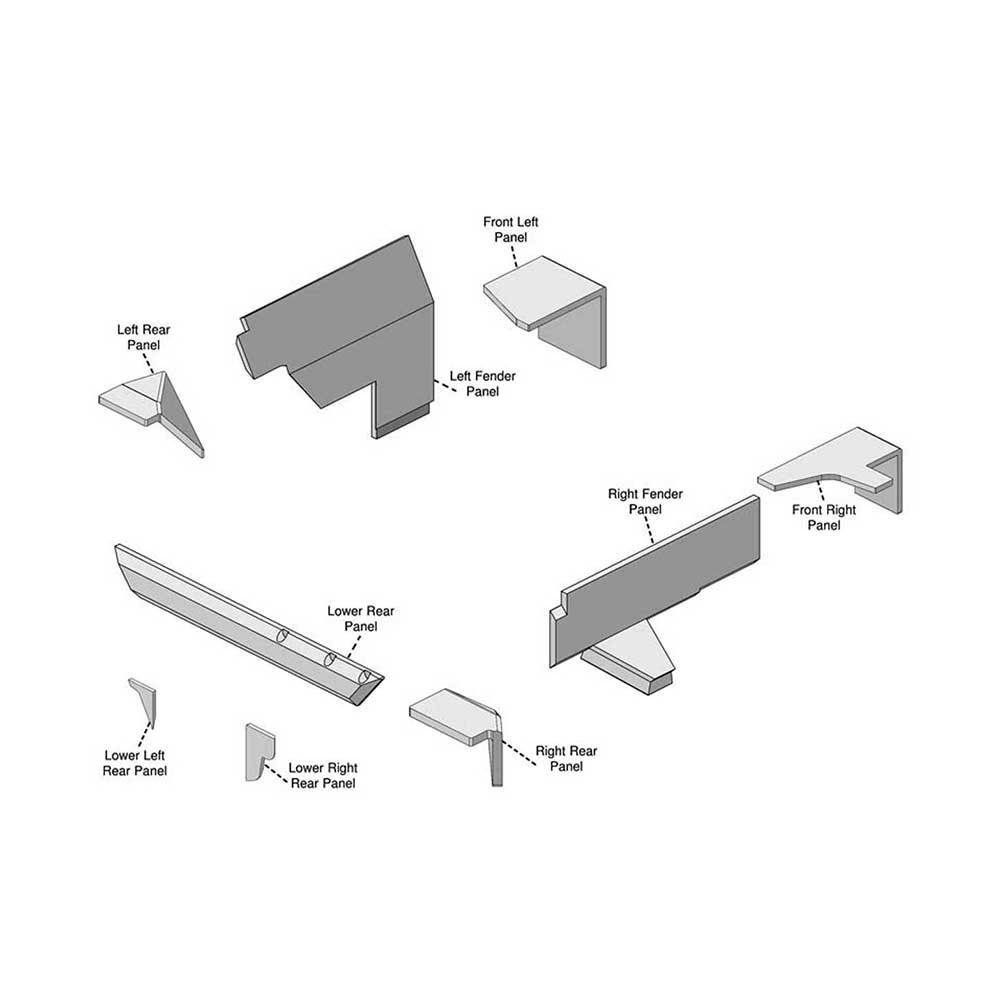 K&M Mfg Lower Cab Kit for John Deere 50 Series 2WD Tractors | Brindle Brown Vinyl