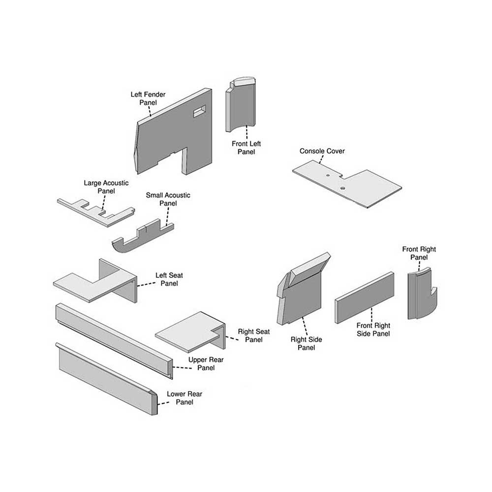 K&M Mfg Lower Cab Kit for John Deere 50 Series 4WD Tractors | Brindle Brown Vinyl