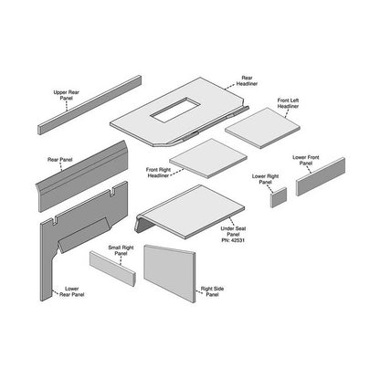 K&M Mfg Lower Cab Kit for John Deere 6600-7700 Combines | Black Vinyl