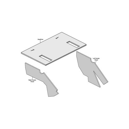 K&M Mfg Lower Cab Kit for Massey Ferguson 1105 Series Tractors | Black Vinyl