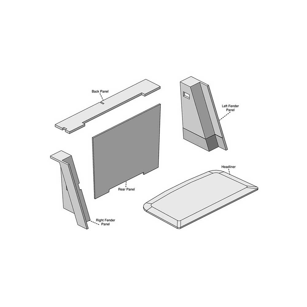 K&M Mfg Lower Cab Kit for Massey Ferguson 2705 Series Tractors | Black Vinyl