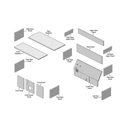 K&M Mfg Lower Cab Kit for Steiger II Series Tractors | Black Vinyl