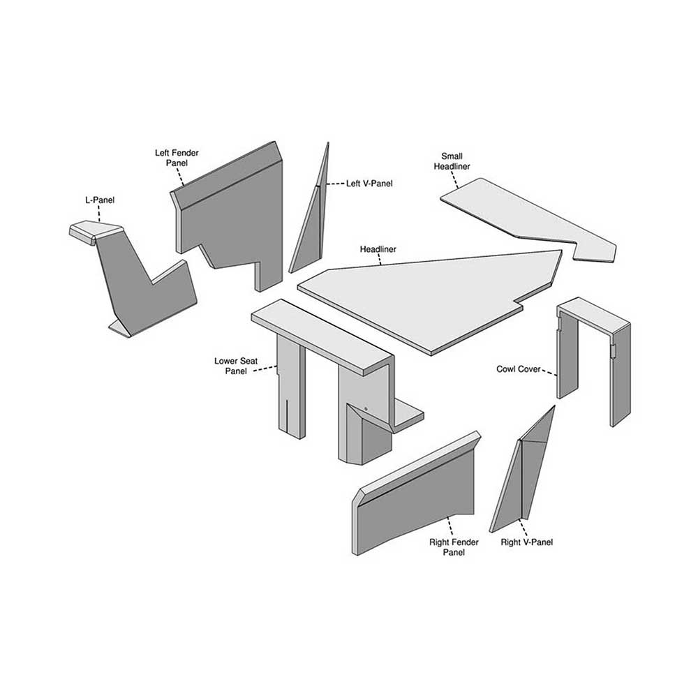 K&M Mfg Lower Cab Kit for White 2-135 Series Tractors | Red Vinyl