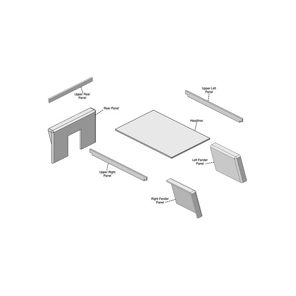 K&M Mfg Lower Cab Kit for John Deere Hiniker Series Tractors | Black Basketweave Vinyl