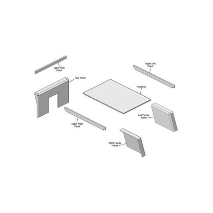 K&M Mfg Lower Cab Kit for John Deere Hiniker Series Tractors | Black Basketweave Vinyl