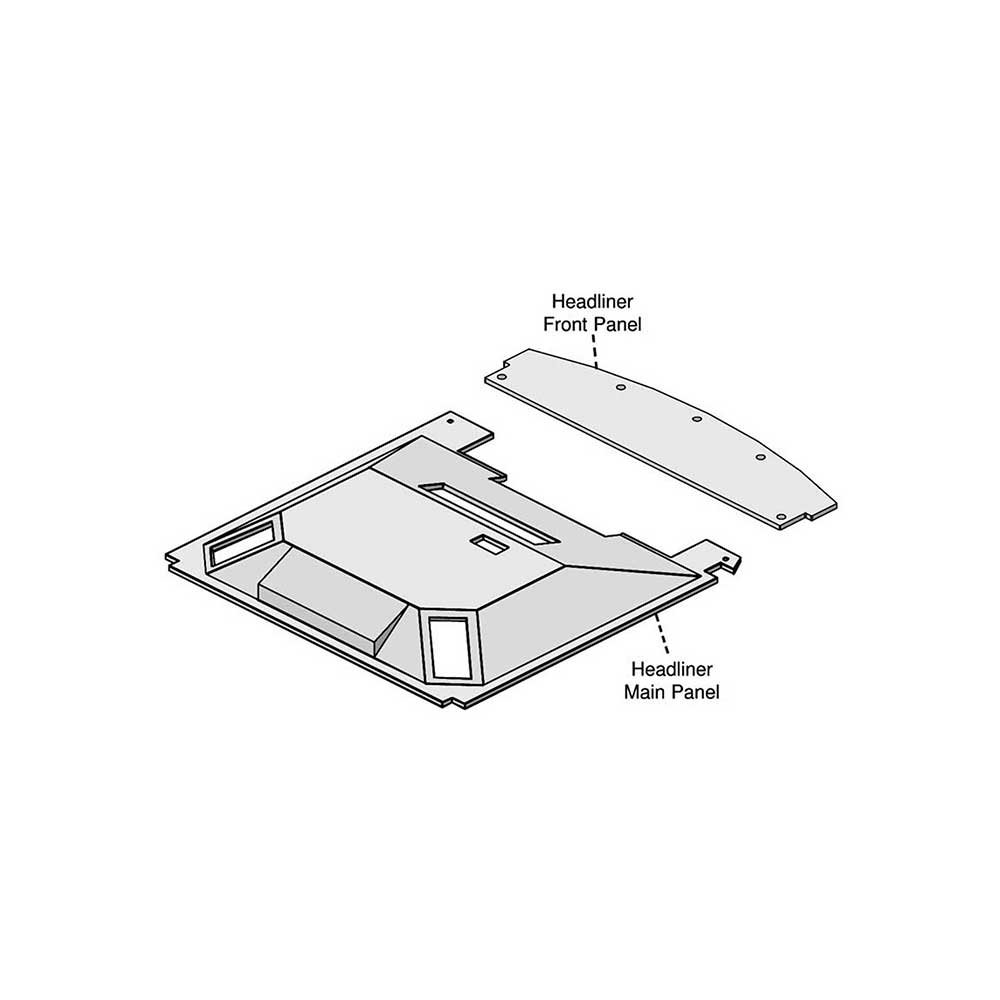 K&M Mfg Complete Headliner Kit for John Deere 20 Series Combines | Black Vinyl