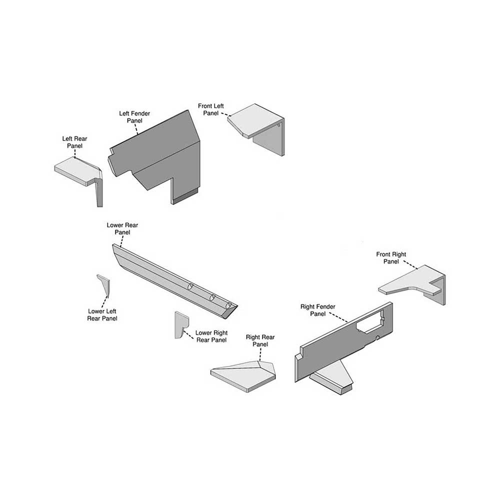K&M Mfg Lower Cab Kit for John Deere 55 Series Tractors | Sailcloth Tan Cloth