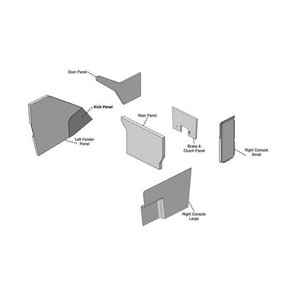K&M Mfg Lower Cab Kit for Case IH 72-89 Series Magnum Tractors | Embassy Gray Vinyl
