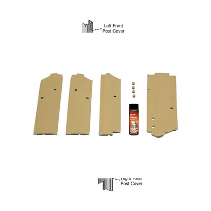 K&M Mfg Corner Post Kit for John Deere 60 Series Tractors | Sailcloth Tan Cloth