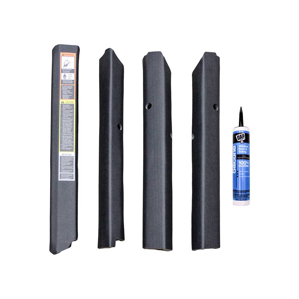 K&M Mfg Qwik Fit Corner Post Kit for John Deere Late 40 Series Tractors | Black Vinyl