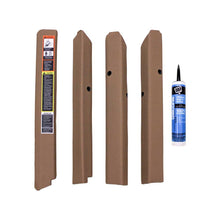 K&M Mfg Qwik Fit Corner Post Kit for John Deere 55-60 Series Tractors | Brown Vinyl