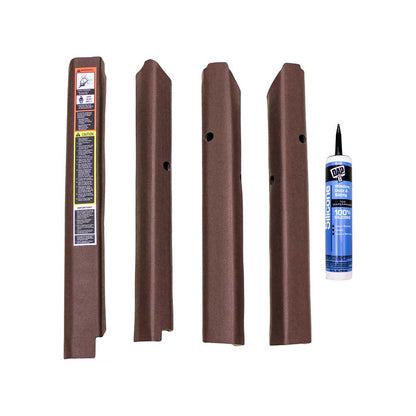 K&M Mfg Qwik Fit Corner Post Kit for John Deere 2040-3150 Utility Series Tractors | Brown Vinyl