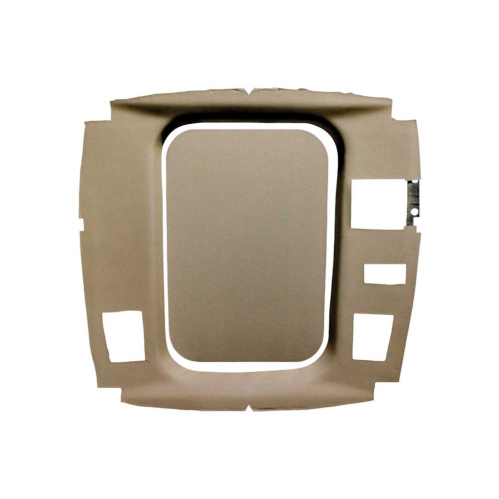 K&M Mfg Headliner for John Deere 6000 Series Tractors | With Hatch | Sailcloth Tan Vinyl