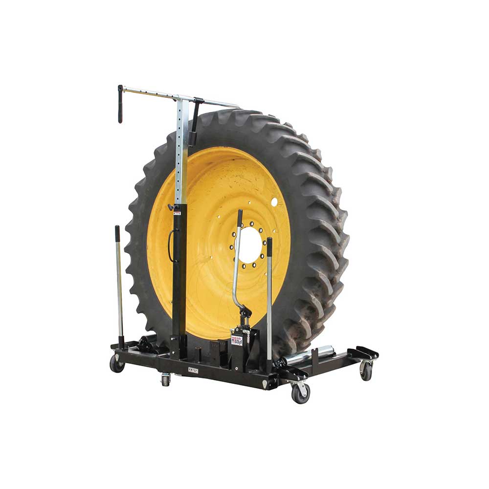 K&M Mfg Wheel Dolly | For Semi & Tractor Tires | 3,800-Lb. Load Capacity | Black Powder Coat
