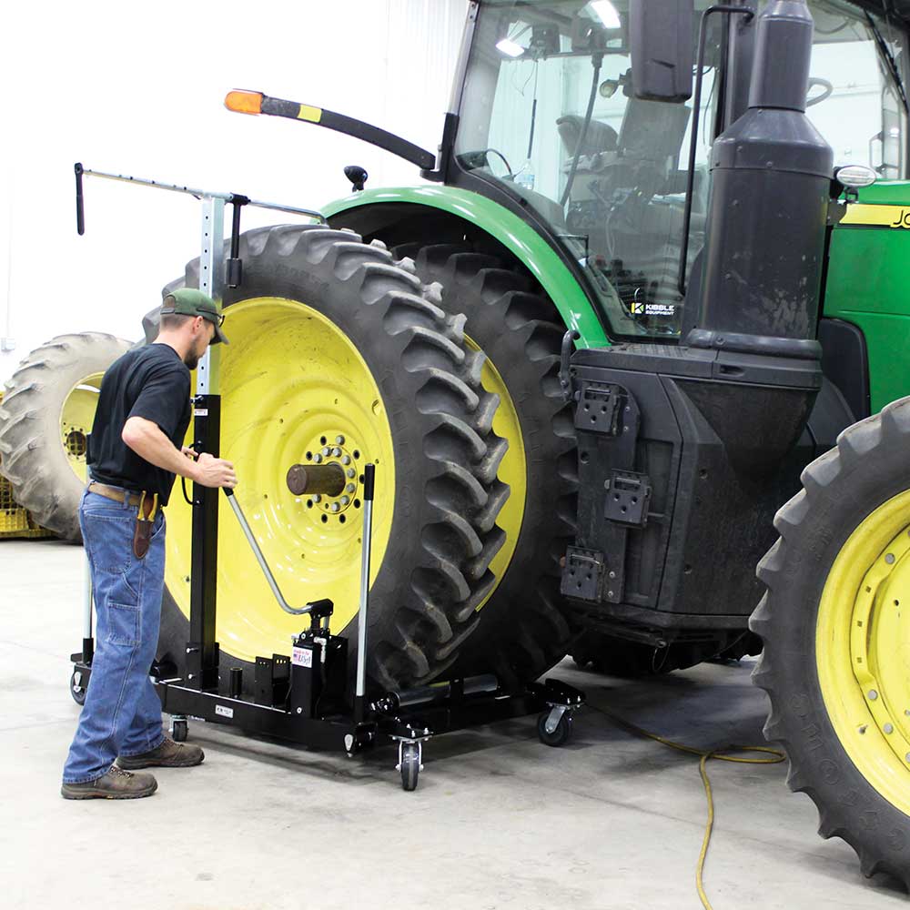 K&M Mfg Wheel Dolly | For Semi & Tractor Tires | 3,800-Lb. Load Capacity | Black Powder Coat