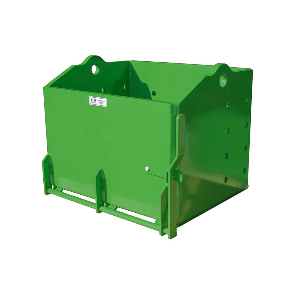 K&M Mfg 28-In. Heavy-Duty Weight Box | 28-In. x 22-In. x 20-In. | Green Powder Coat