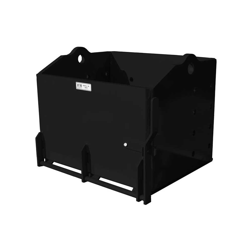 K&M Mfg 28-In. Heavy-Duty Weight Box | 28-In. x 22-In. x 20-In. | Black Powder Coat