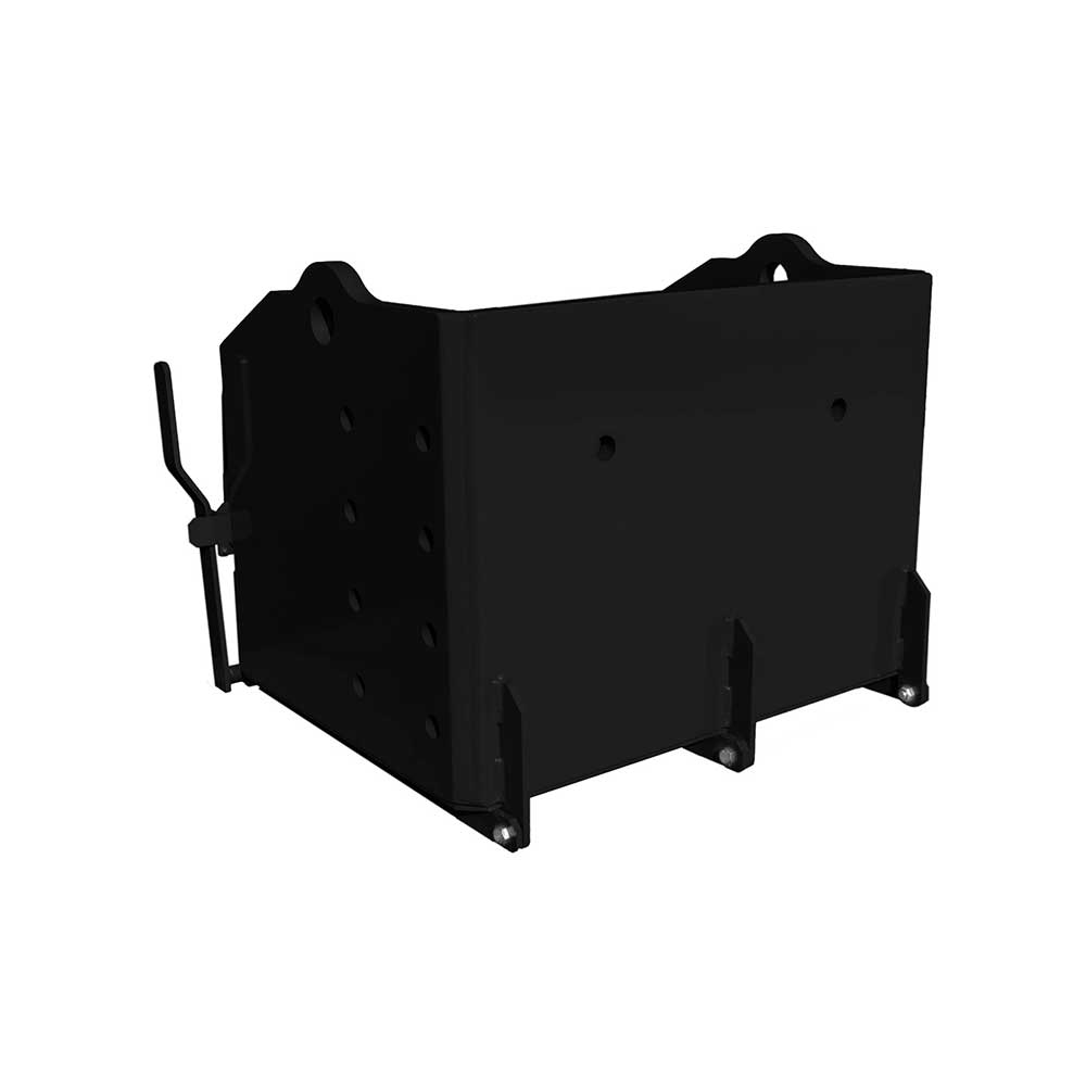 K&M Mfg 28-In. Heavy-Duty Weight Box | 28-In. x 22-In. x 20-In. | Black Powder Coat