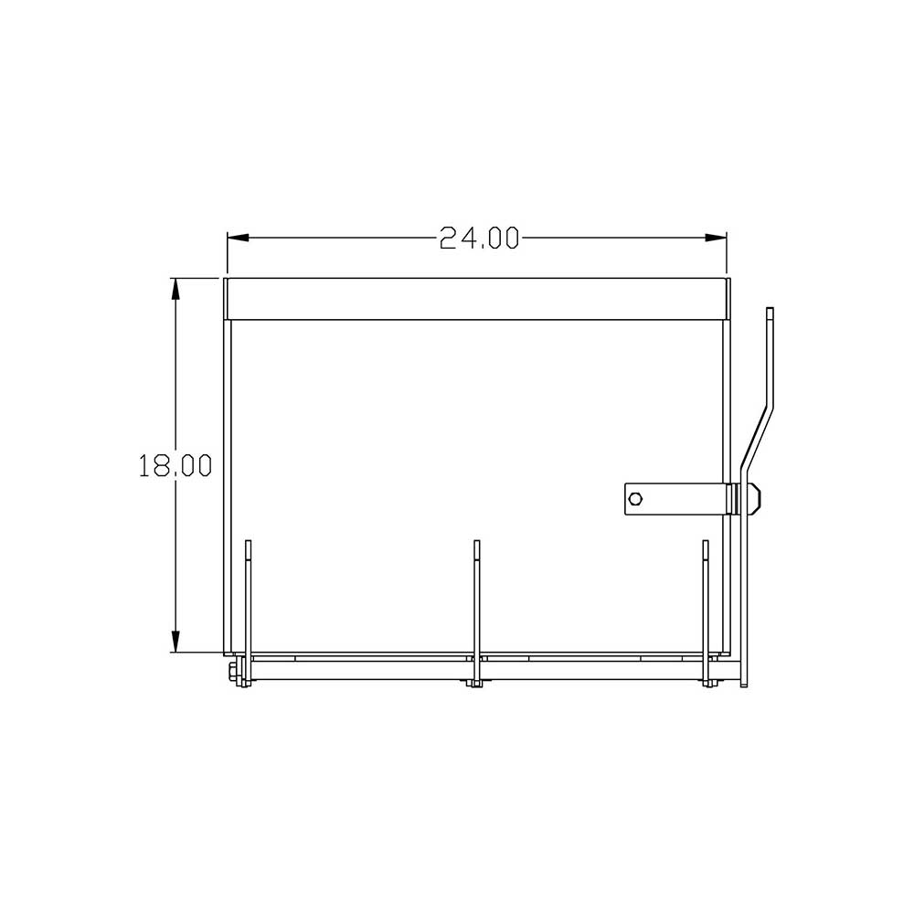 K&M Mfg 24-In. Standard Weight Box | 24-In. x 20-In. x 18-In. | Green Powder Coat