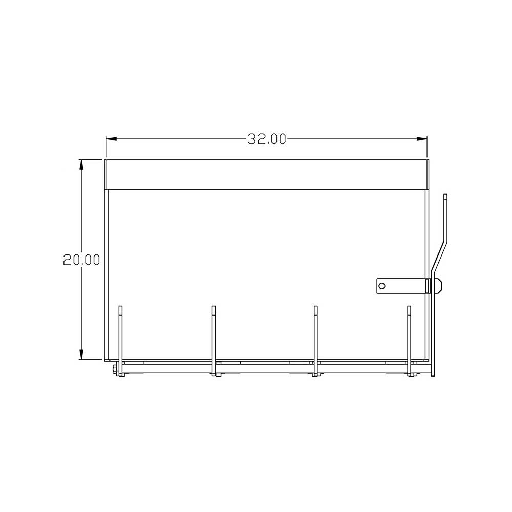K&M Mfg 32-In. Standard Weight Box | 32-In. x 22-In. x 20-In. | Green Powder Coat
