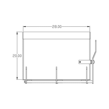 K&M Mfg 28-In. Standard Weight Box | 28-In. x 22-In. x 20-In. | Black Powder Coat