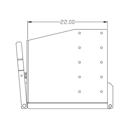 K&M Mfg 36-In. Standard Weight Box | 36-In. x 22-In. x 20-In. | Black Powder Coat