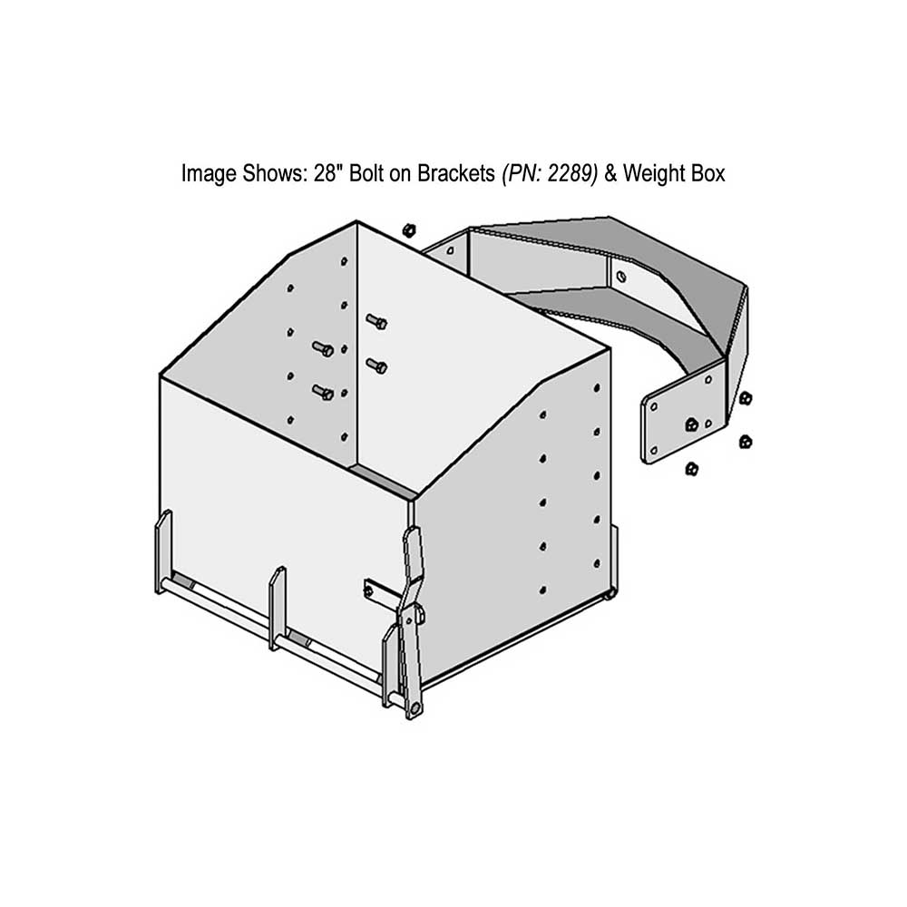 K&M Mfg 28-In. Bolt on Brackets (BOB) Kit for Case IH MX/Tier 4/215-335 (Magnum) Series | Black