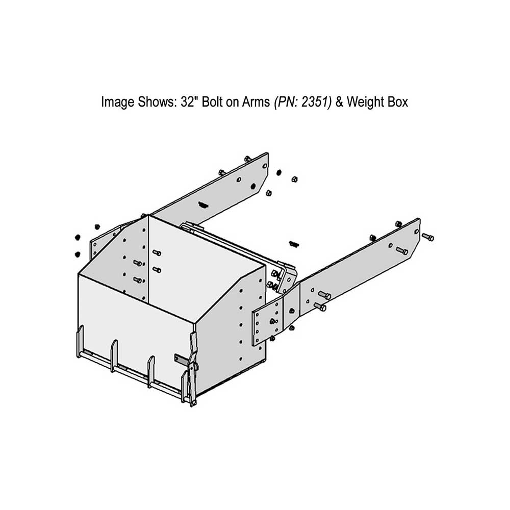 K&M Mfg 32-In. Bolt on Arms (BOA) Kit for John Deere 9000-9020 4WD Series | Green Powder Coat