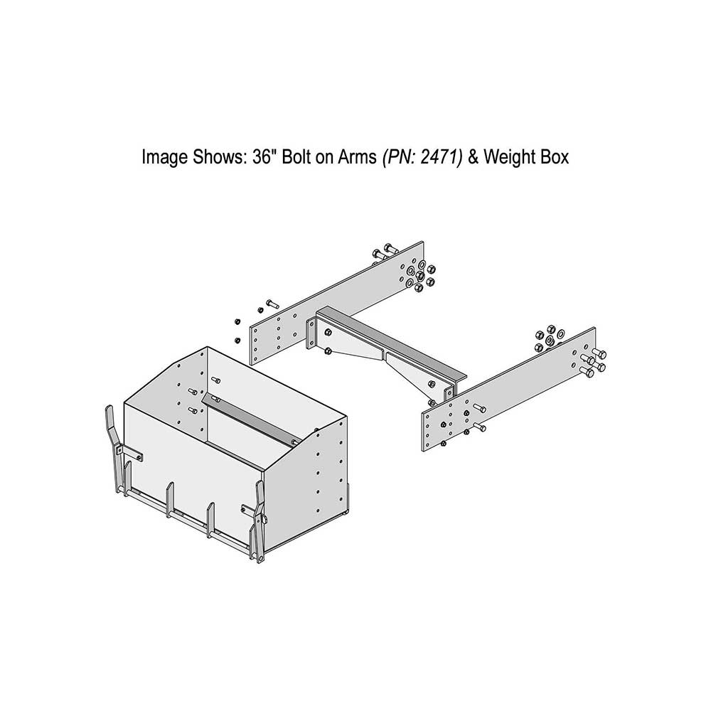 K&M Mfg 36-In. Bolt on Arms (BOA) Kit for John Deere 9030 4WD Series | Green Powder Coat