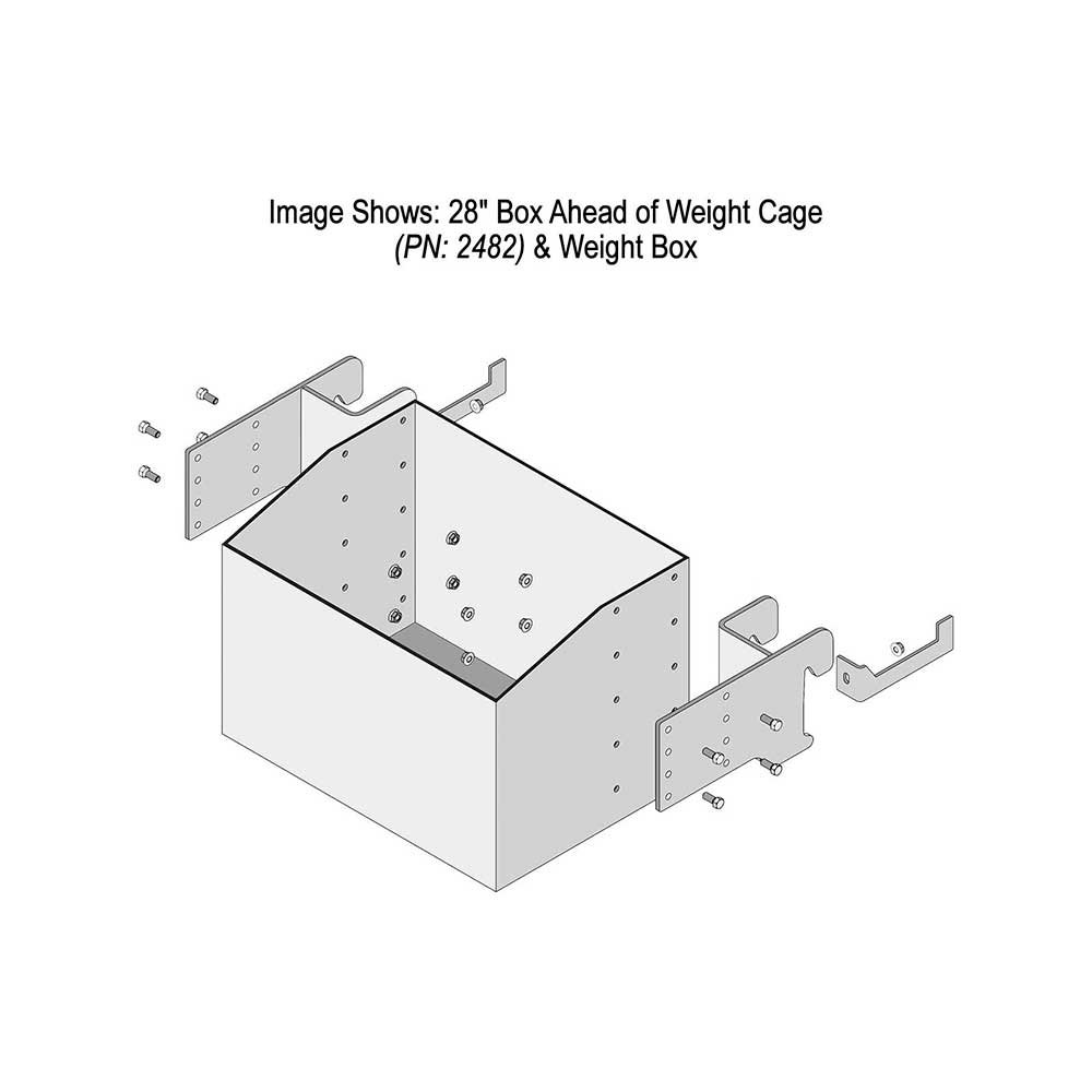 K&M Mfg 28-In. Box Ahead of Weight Cage (BAWC) Kit for Case IH Tier 4 Series Magnum 180-380 | Black