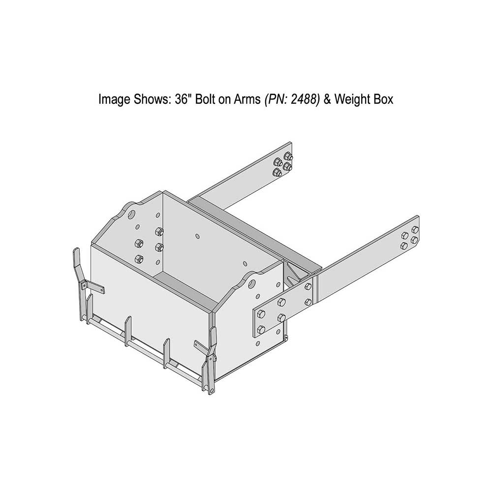 K&M Mfg 36-In. Bolt on Arms (BOA) Kit for John Deere 9030 4WD Series | Heavy-Duty | Green