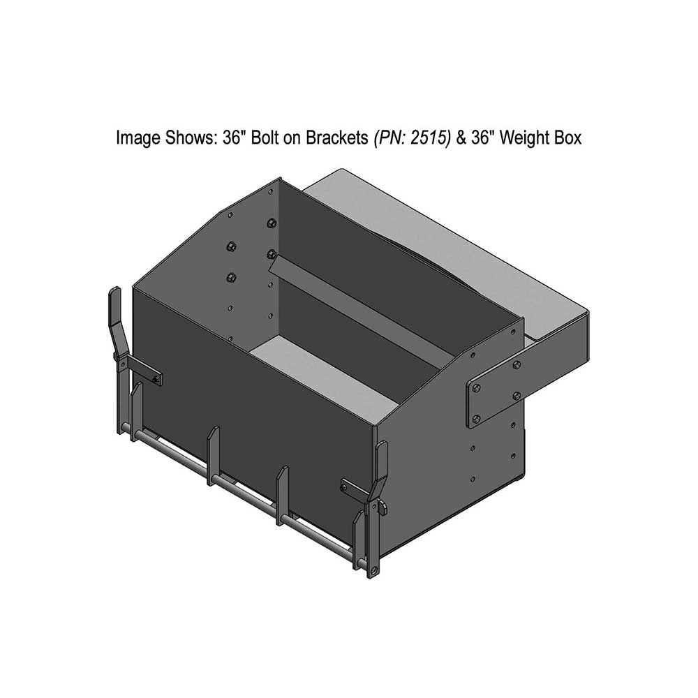 K&M Mfg 36-In. Bolt on Brackets (BOB) Kit for John Deere 8RX Series | Green Powder Coat