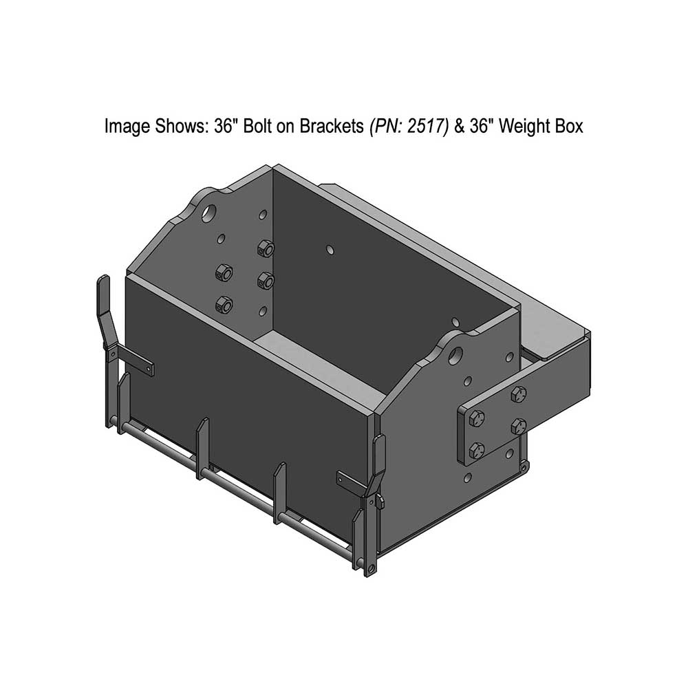 K&M Mfg 36-In. Bolt on Brackets (BOB) Kit for John Deere 8RX Series | Heavy-Duty | Green Powder Coat
