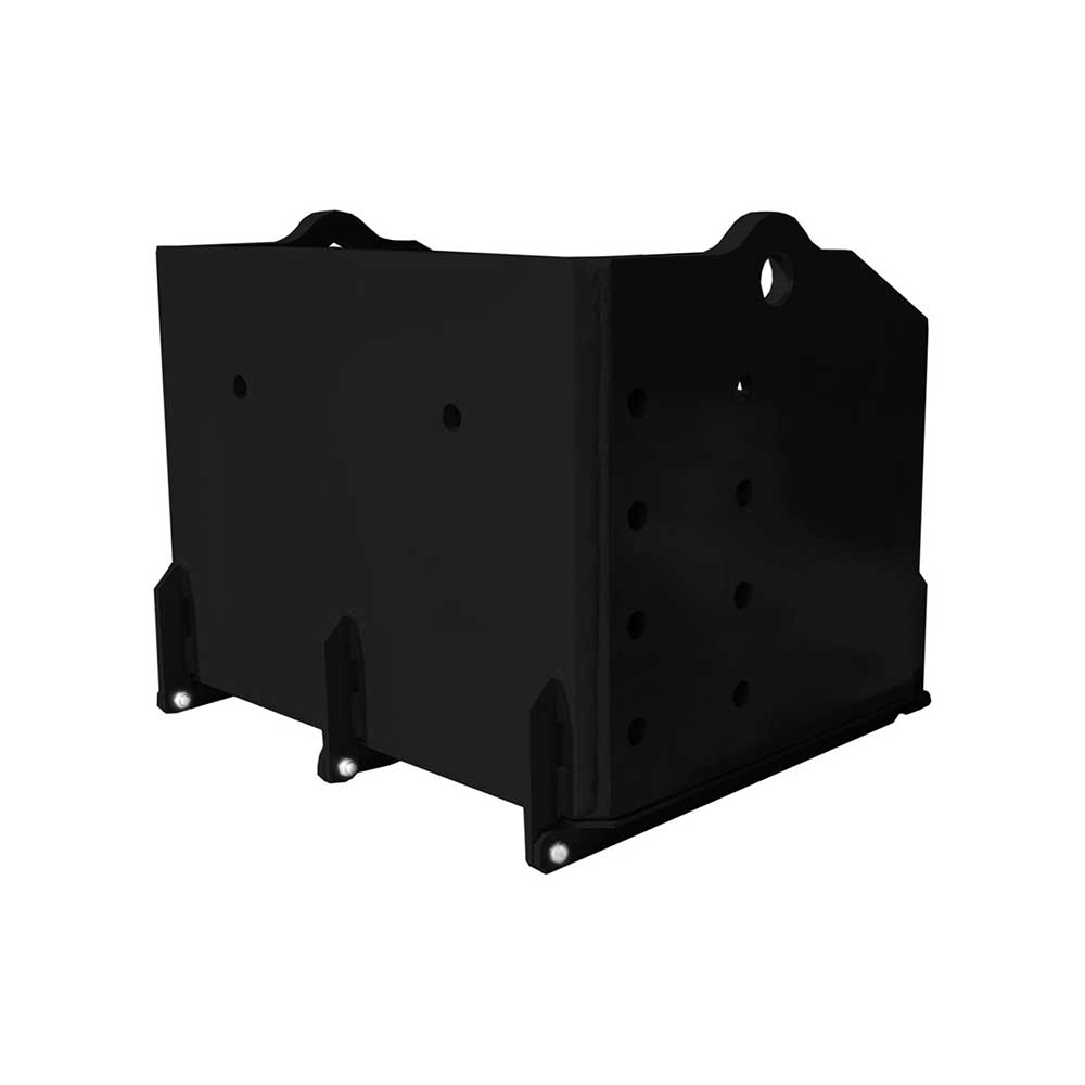 K&M Mfg 28-In. Heavy-Duty Weight Box | 28-In. x 22-In. x 20-In. | Black Powder Coat