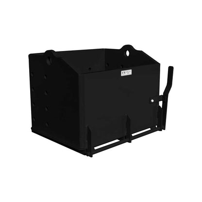K&M Mfg 28-In. Heavy-Duty Weight Box | 28-In. x 22-In. x 20-In. | Black Powder Coat