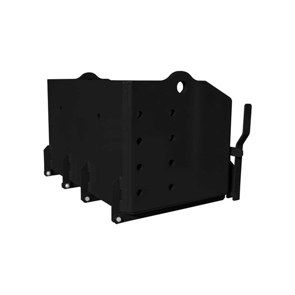K&M Mfg 36-In. Heavy-Duty Weight Box | 36-In. x 22-In. x 20-In. | Black Powder Coat
