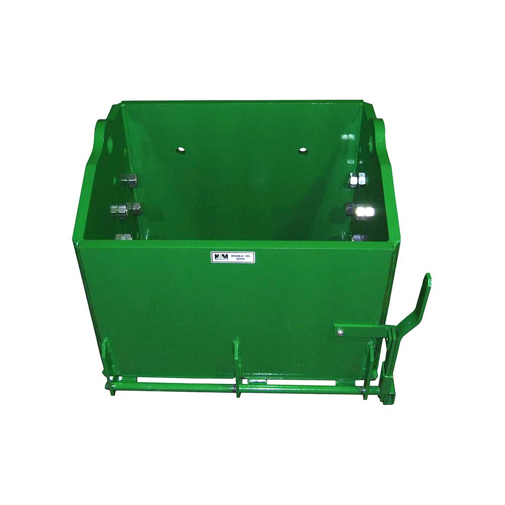 K&M Mfg 28-In. Heavy-Duty Weight Box | 28-In. x 22-In. x 20-In. | Green Powder Coat