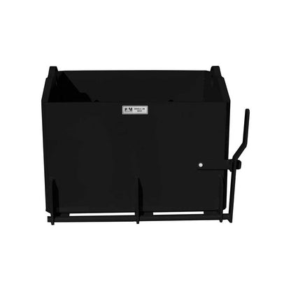K&M Mfg 28-In. Heavy-Duty Weight Box | 28-In. x 22-In. x 20-In. | Black Powder Coat