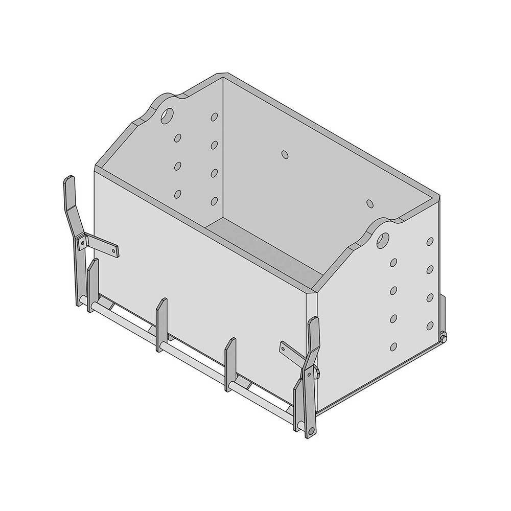 K&M Mfg 36-In. Heavy-Duty Weight Box | 36-In. x 22-In. x 20-In. | Green Powder Coat