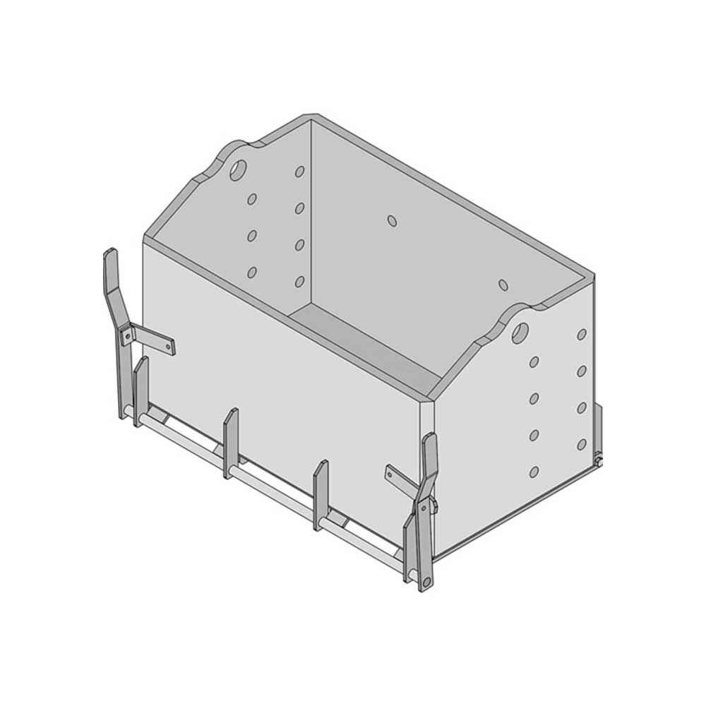 K&M Mfg 36-In. Heavy-Duty Weight Box | 36-In. x 22-In. x 20-In. | Black Powder Coat