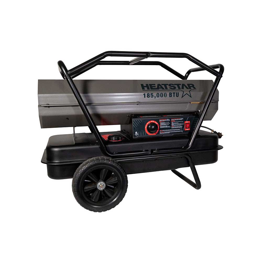 Portable Forced Air Heater | HS185KT | 185K BTU/Hr | Kerosene/Diesel/Oil/Jet Fuel