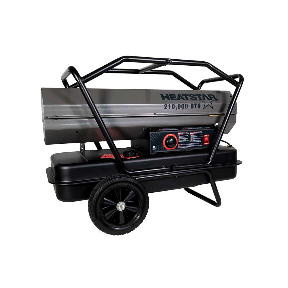 Portable Forced Air Heater | HS210KT | 210K BTU/Hr | Kerosene/Diesel/Oil/Jet Fuel